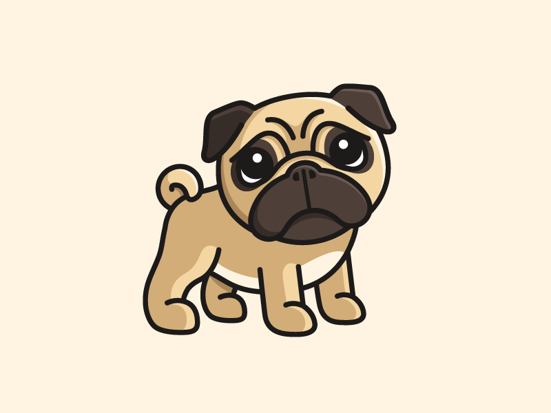 101 Ý Tưởng Thiết Kế Logo Chú Chó Pug - Gudlogo